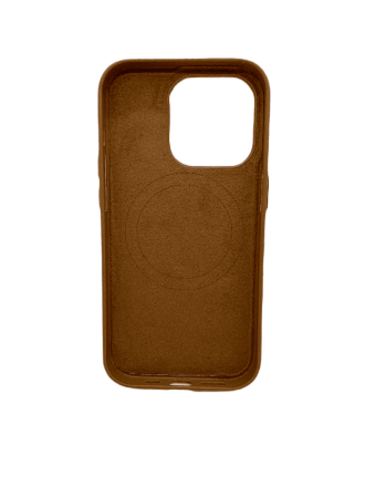 Кожаный чехол для iPhone 13 Pro Max с поддержкой Magsafe, коричневый