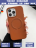 Кожаный чехол для iPhone 13 Pro Max с поддержкой Magsafe, коричневый