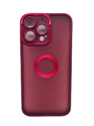 Чехол для iPhone 14 Pro Max с защитой камеры, нескользящий с поддержкой Magsafe, вишневый