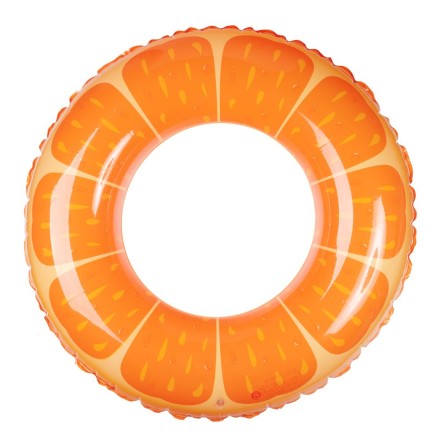 Пляжный, бассейный надувной круг для плавания апельсин - 60см