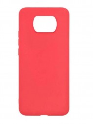 Чехол силиконовый для Xiaomi Poco X3 Pro, красный