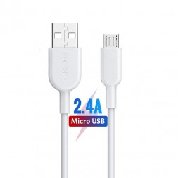Дата-кабель Denmen D28T Micro USB с мощностью 120W, белый