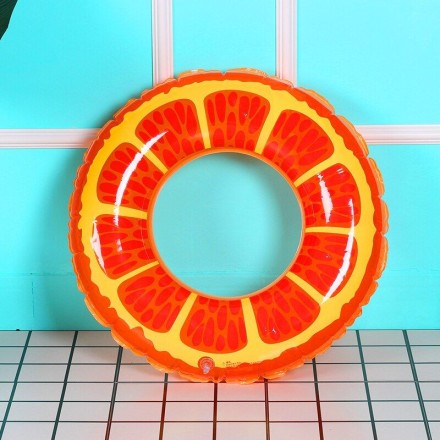 Пляжный, бассейный надувной круг для плавания апельсин - 70см
