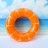 Пляжный, бассейный надувной круг для плавания апельсин - 70см