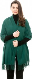 Кашемировый платок палантин, зеленый