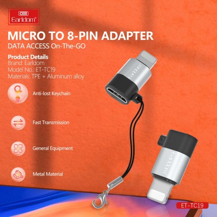 Переходник Earldom ET-TC19 Micro для Lighting