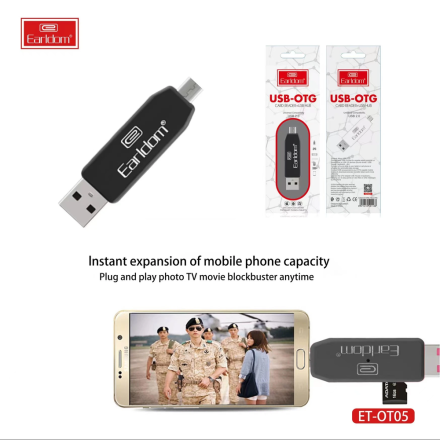 OTG Картридер USB-Micro USB с поддержкой SD/TF карт Earldom OT05
