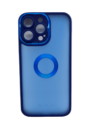 Чехол для iPhone 14 Pro Max с защитой камеры, нескользящий с поддержкой Magsafe, синий