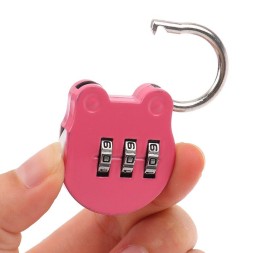 3-значный мини кодовый замок без ключа FH2 5см, розовый