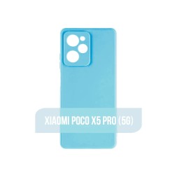 Чехол силиконовый для Xiaomi Poco X5 Pro, ярко-голубой