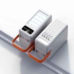 Портативное зарядное устройство PowerBank 60000mAh с переходниками / Внешний аккумулятор со встроенными кабелями