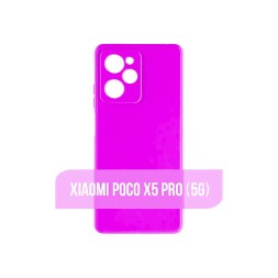 Чехол силиконовый для Xiaomi Poco X5 Pro, ярко-розовый