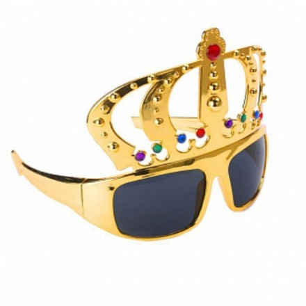 Карнавальные очки царские, золотистые