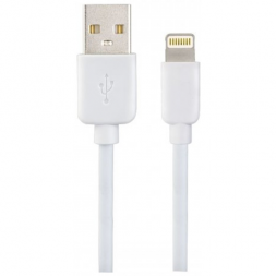 Кабель USB - lightning для iPhone 2.1A для зарядки и передачи данных, 2 м (белый)