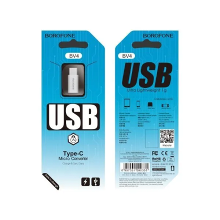 Адаптер-Переходник micro USB - USB Type-C Borofone BV4