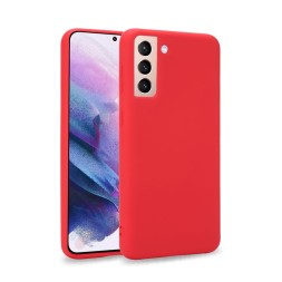 Чехол силиконовый для Samsung Galaxy S21, красный