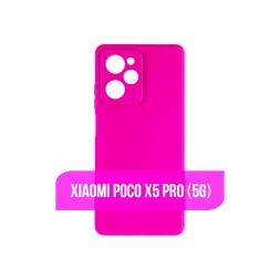 Чехол силиконовый для Xiaomi Poco X5 Pro, фуксия