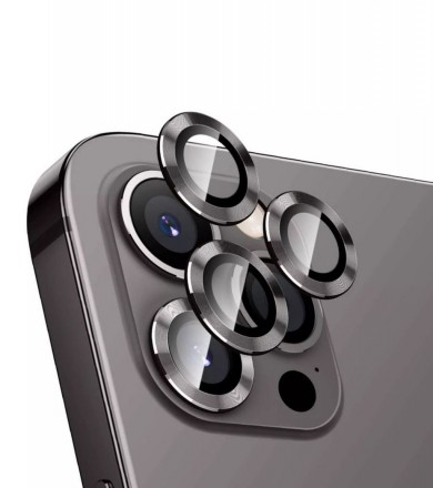Защитное стекло на камеру для iPhone 13 Pro Max, цвет графит
