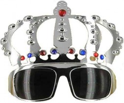 Карнавальные очки царские, серебристые