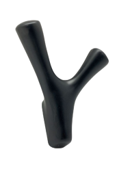 Мебельный крючок Рога металлический 9 см, черный
