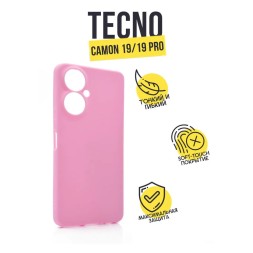 Чехол силиконовый для Tecno Camon 19/19 Pro, розовый