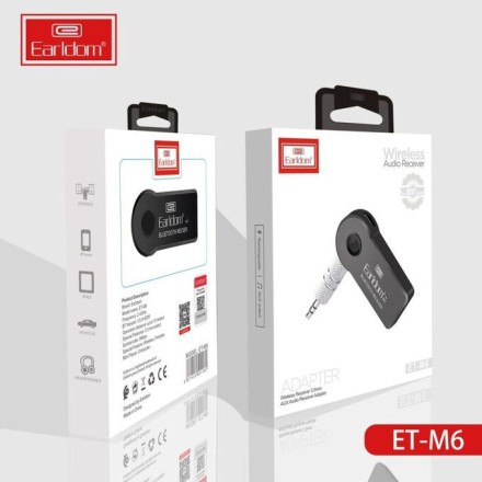 Ресивер для музыки Earldom ET-M6, Bluetooth, USB, AUX, микрофон