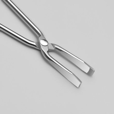 Пинцет в форме ножниц, прямой, 8,2 см, цвет серебристый - 3шт