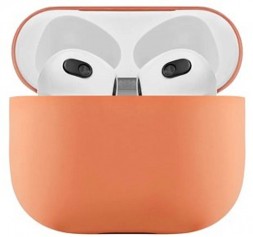 Чехол силиконовый для Apple AirPods 3, апельсиновый