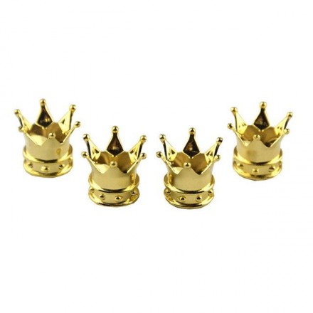 Колпачки короны на стержни шин 4 шт в комплекте, золотые