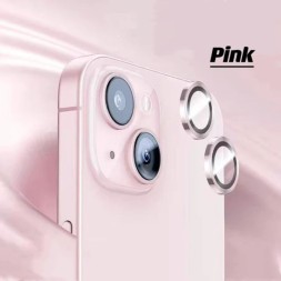 Защитное стекло/линзы на камеру для iPhone 15 Plus Remax GL-89, розовый