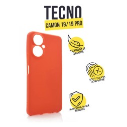 Чехол силиконовый для Tecno Camon 19/19 Pro, оранжевый