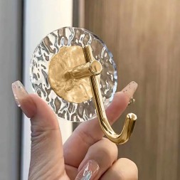 Крючок для ванной комнаты без пробивания отверстий, золотой - 2шт
