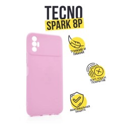Чехол силиконовый для Tecno Spark 8p, розовый