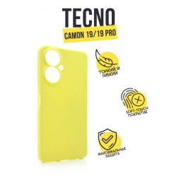 Чехол силиконовый для Tecno Camon 19/19 Pro, желтый