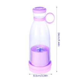 Блендер бутылка портативный для смузи Mini Juice 420ml, фиолетовый