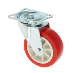 Мебельное колесо &quot;Red&quot; поворотное диаметр 65 мм. грузоподъемность 50кг