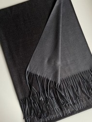 Палантин - шарф женский кашемировый, темно - серый