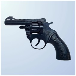 Железный Револьвер Пистолет на 8 пистонов игрушечный, черный