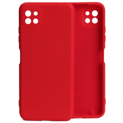 Чехол бархатный Silicone для Samsung A22, красный