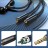 Аудио-кабель JOYROOM /разветвитель для наушников 3,5мм 20см, черный (SY-A04)