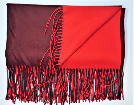 Палантин - шарф женский кашемировый, красный