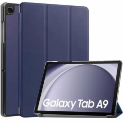 Чехол книжка для Samsung Galaxy Tab A9, темно-синяя