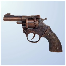 Железный Револьвер Пистолет на 8 пистонов игрушечный, коричневый