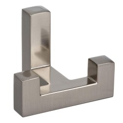 Мебельный крючок двурожковый металлический, никель
