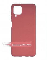 Чехол силиконовый для Samsung Galaxy A12, малиновый