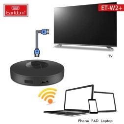 Беспроводной Wi-Fi приемник HDMI для подключения ноутбуков, телефонов и планшетов к телевизору Earldom ET-W2 Plus