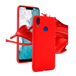Чехол бархатный Silicone для Huawei Honor 8X, красный