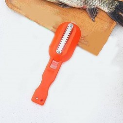 Щетка для очистки рыбьих чешуек, оранжевая