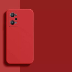 Чехол бархатный Silicone Cover для Realme C31, красный