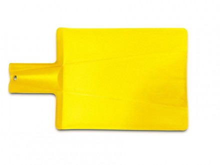 Доска разделочная с ручкой гнущаяся, 37,5 x 21 см, желтая
